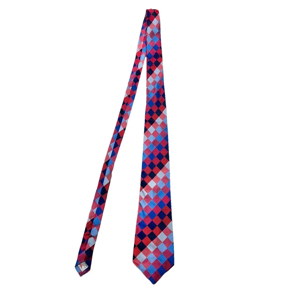 Turnbull & Asser Argyle Multicolor Men's Tie 100% Silk Hand Made In‎ England - Picture 2 of 8